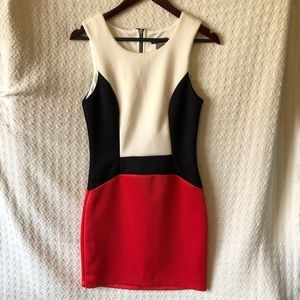 Bisou Bisou Size 4 Color Block Dress